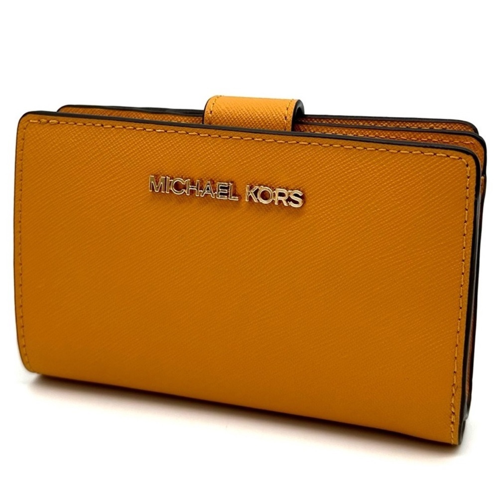 Michael Kors Medium Bifold Zip Chain Wallet Cider - Picture 3 of 8